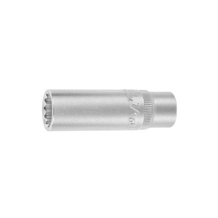 Holex 1/4 inch Drive Socket, 12 pt, Deep, 7/16 inch, 631452.4375 631452 7/16